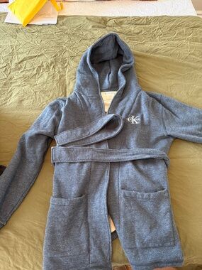 Kith Heather Slate Blue Hooded Robe Jacket